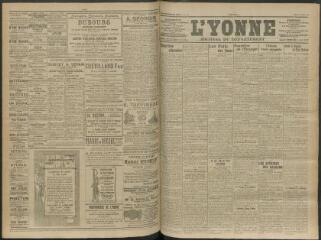 4 vues - L\'Yonne, journal du département, n° 230, samedi 4 octobre 1913 (ouvre la visionneuse)