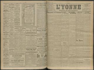 4 vues - L\'Yonne, journal du département, n° 232, mardi 7 octobre 1913 (ouvre la visionneuse)