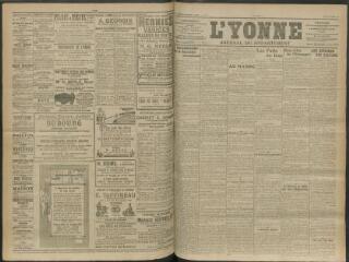 4 vues - L\'Yonne, journal du département, n° 233, mercredi 8 octobre 1913 (ouvre la visionneuse)