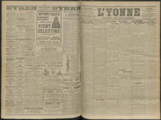 4 vues - L\'Yonne, journal du département, n° 235, vendredi 10 octobre 1913 (ouvre la visionneuse)