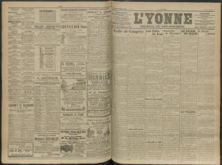 4 vues - L\'Yonne, journal du département, n° 237, lundi 13 octobre 1913 (ouvre la visionneuse)