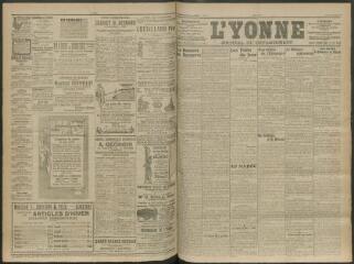 4 vues - L\'Yonne, journal du département, n° 243, lundi 20 octobre 1913 (ouvre la visionneuse)