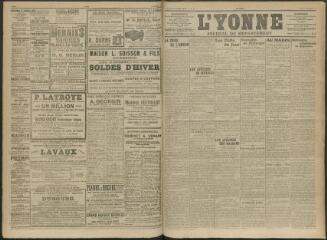 4 vues - L\'Yonne, journal du département, n° 292, lundi 15 décembre 1913 (ouvre la visionneuse)