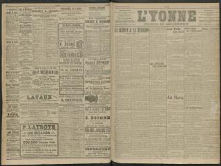 4 vues - L\'Yonne, journal du département, n° 4, mardi 6 janvier 1914 (ouvre la visionneuse)