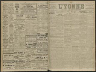 4 vues - L\'Yonne, journal du département, n° 9, lundi 12 janvier 1914 (ouvre la visionneuse)