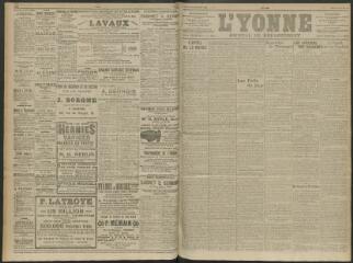 4 vues - L\'Yonne, journal du département, n° 11, mercredi 14 janvier 1914 (ouvre la visionneuse)