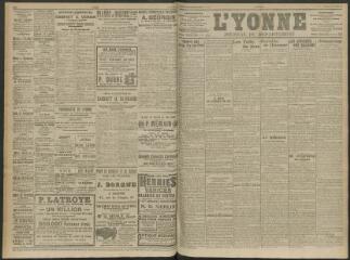 4 vues - L\'Yonne, journal du département, n° 13, vendredi 16 janvier 1914 (ouvre la visionneuse)