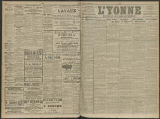 4 vues - L\'Yonne, journal du département, n° 16, mardi 20 janvier 1914 (ouvre la visionneuse)