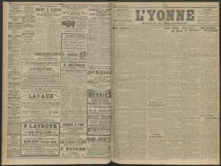 4 vues - L\'Yonne, journal du département, n° 17, mercredi 21 janvier 1914 (ouvre la visionneuse)