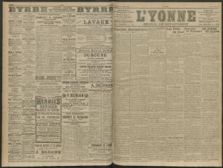 4 vues - L\'Yonne, journal du département, n° 18, jeudi 22 janvier 1914 (ouvre la visionneuse)