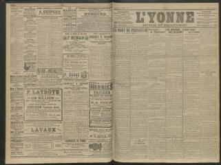 4 vues - L\'Yonne, journal du département, n° 20, samedi 24 janvier 1914 (ouvre la visionneuse)