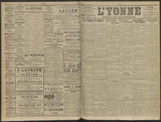 4 vues - L\'Yonne, journal du département, n° 23, mercredi 28 janvier 1914 (ouvre la visionneuse)