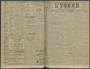 4 vues - L\'Yonne, journal du département, n° 39, lundi 16 février 1914 (ouvre la visionneuse)