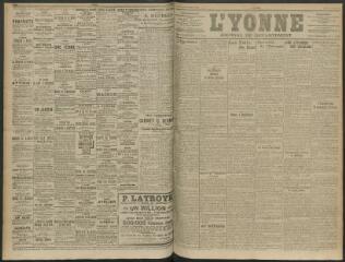 4 vues - L\'Yonne, journal du département, n° 45, lundi 23 février 1914 (ouvre la visionneuse)