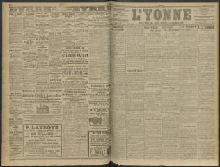 4 vues - L\'Yonne, journal du département, n° 49, vendredi 27 février 1914 (ouvre la visionneuse)