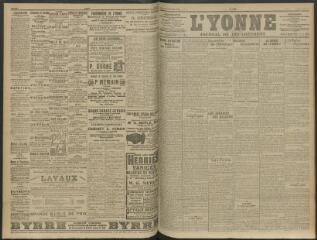 4 vues - L\'Yonne, journal du département, n° 65, jeudi 19 mars 1914 (ouvre la visionneuse)