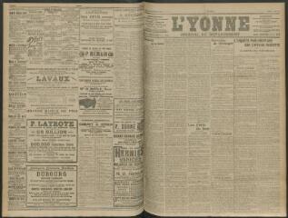 4 vues - L\'Yonne, journal du département, n° 67, samedi 21 mars 1914 (ouvre la visionneuse)