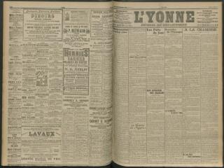 4 vues - L\'Yonne, journal du département, n° 75, mardi 31 mars 1914 (ouvre la visionneuse)