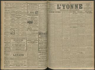 4 vues - L\'Yonne, journal du département, n° 81, mardi 7 avril 1914 (ouvre la visionneuse)
