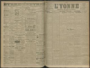 4 vues - L\'Yonne, journal du département, n° 83, jeudi 9 avril 1914 (ouvre la visionneuse)