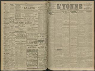 4 vues - L\'Yonne, journal du département, n° 85, samedi 11 avril 1914 (ouvre la visionneuse)