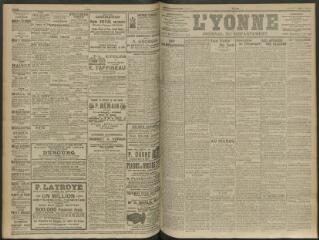 4 vues - L\'Yonne, journal du département, n° 90, samedi 18 avril 1914 (ouvre la visionneuse)