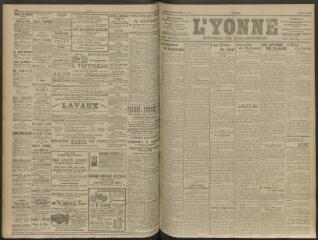 4 vues - L\'Yonne, journal du département, n° 92, mardi 21 avril 1914 (ouvre la visionneuse)