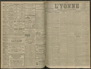 4 vues - L\'Yonne, journal du département, n° 93, mercredi 22 avril 1914 (ouvre la visionneuse)