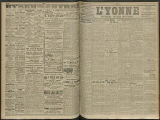 4 vues - L\'Yonne, journal du département, n° 94, jeudi 23 avril 1914 (ouvre la visionneuse)