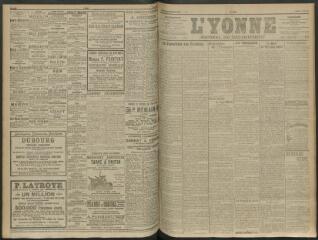 4 vues - L\'Yonne, journal du département, n° 96, samedi 25 avril 1914 (ouvre la visionneuse)