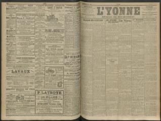 4 vues - L\'Yonne, journal du département, n° 99, mercredi 29 avril 1914 (ouvre la visionneuse)