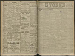 4 vues - L\'Yonne, journal du département, n° 101, vendredi 1 mai 1914 (ouvre la visionneuse)