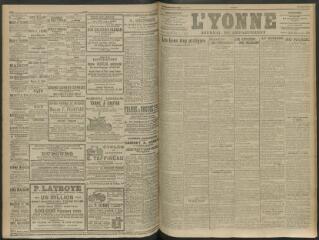 4 vues - L\'Yonne, journal du département, n° 105, mercredi 6 mai 1914 (ouvre la visionneuse)