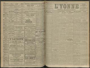 4 vues - L\'Yonne, journal du département, n° 108, samedi 9 mai 1914 (ouvre la visionneuse)