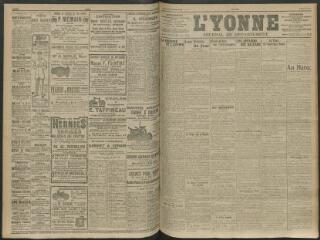 4 vues - L\'Yonne, journal du département, n° 115, lundi 18 mai 1914 (ouvre la visionneuse)
