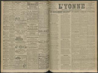 4 vues - L\'Yonne, journal du département, n° 124, samedi 30 mai 1914 (ouvre la visionneuse)