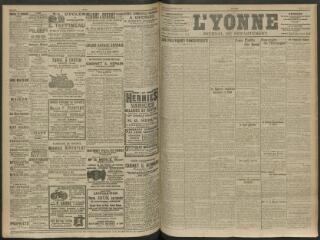 4 vues - L\'Yonne, journal du département, n° 133, jeudi 11 juin 1914 (ouvre la visionneuse)