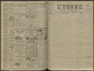 4 vues - L\'Yonne, journal du département, n° 137, mardi 16 juin 1914 (ouvre la visionneuse)
