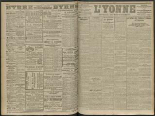 4 vues - L\'Yonne, journal du département, n° 145, jeudi 25 juin 1914 (ouvre la visionneuse)