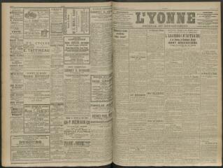 4 vues - L\'Yonne, journal du département, n° 147, lundi 29 juin 1914 (ouvre la visionneuse)