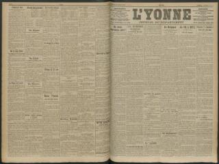 2 vues - L\'Yonne, journal du département, n° 202, vendredi 21 août 1914 (ouvre la visionneuse)