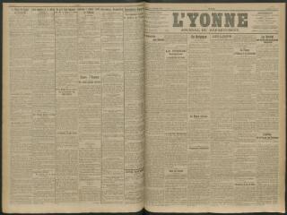2 vues - L\'Yonne, journal du département, n° 203, samedi 22 août 1914 (ouvre la visionneuse)