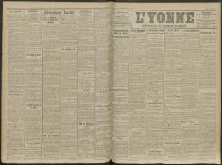 2 vues - L\'Yonne, journal du département, n° 255, jeudi 22 octobre 1914 (ouvre la visionneuse)