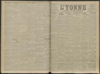 2 vues - L\'Yonne, journal du département, n° 264, lundi 2 novembre 1914 (ouvre la visionneuse)