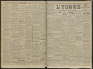 2 vues - L\'Yonne, journal du département, n° 284, mercredi 25 novembre 1914 (ouvre la visionneuse)