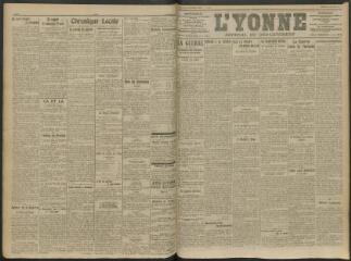 2 vues - L\'Yonne, journal du département, n° 290, mercredi 2 décembre 1914 (ouvre la visionneuse)