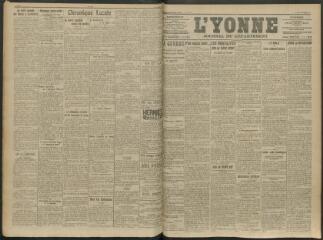 2 vues - L\'Yonne, journal du département, n° 294, lundi 7 décembre 1914 (ouvre la visionneuse)