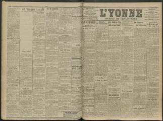 2 vues - L\'Yonne, journal du département, n° 295, mardi 8 décembre 1914 (ouvre la visionneuse)