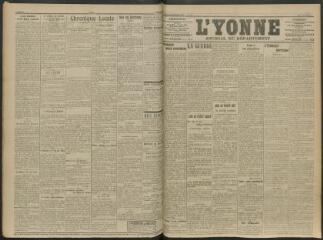 2 vues - L\'Yonne, journal du département, n° 297, jeudi 10 décembre 1914 (ouvre la visionneuse)