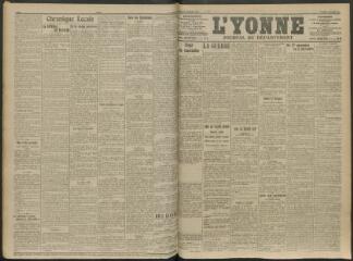 2 vues - L\'Yonne, journal du département, n° 298, vendredi 11 décembre 1914 (ouvre la visionneuse)